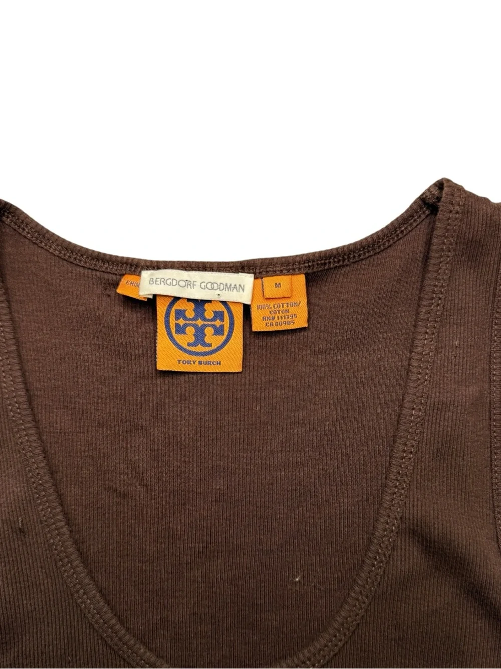 Tory Burch Brown Tank Top Size Medium